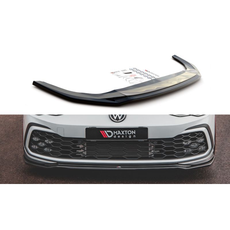 Maxton Front Splitter V.4 Volkswagen Golf 8 GTI Gloss Black, MAXTON DESIGN