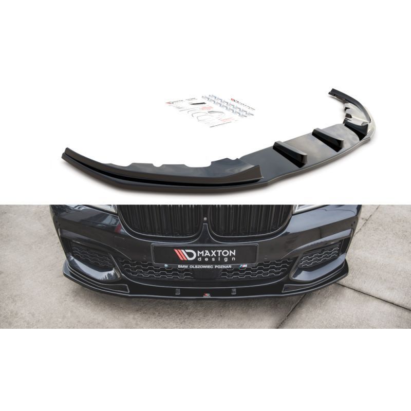 Maxton Front Splitter V.2 for BMW 7 M-Pack G11 Gloss Black, MAXTON DESIGN