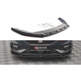 Maxton Front Splitter V.2 Seat Leon FR Mk4 Gloss Black, MAXTON DESIGN