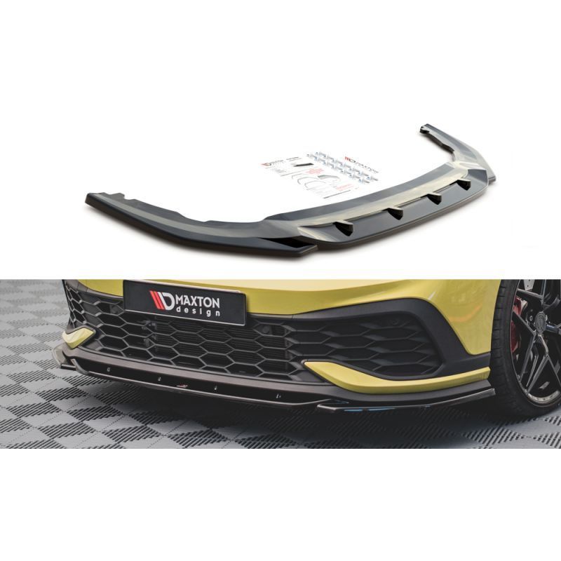 Maxton Front Splitter V.2 Volkswagen Golf 8 GTI Clubsport Gloss Black, MAXTON DESIGN