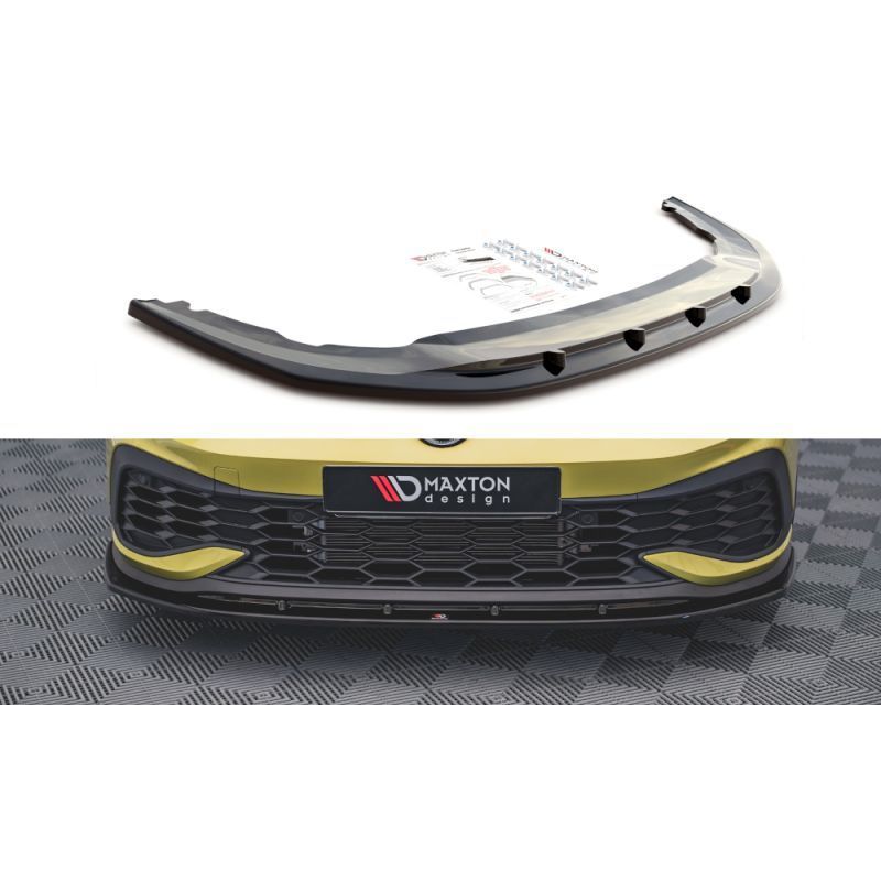 Maxton Front Splitter V.4 Volkswagen Golf 8 GTI Clubsport Gloss Black, MAXTON DESIGN