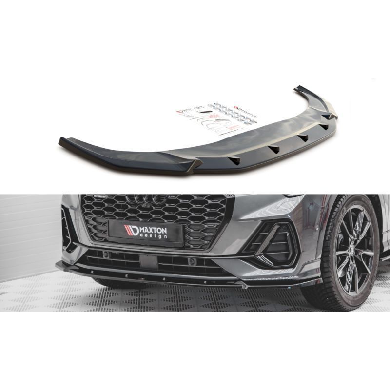 Maxton Front Splitter V.2 Audi Q3 Sportback S-Line Gloss Black, MAXTON DESIGN