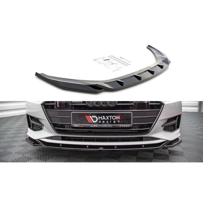 Maxton Front Splitter V.1 Audi A7 C8 Gloss Black, MAXTON DESIGN