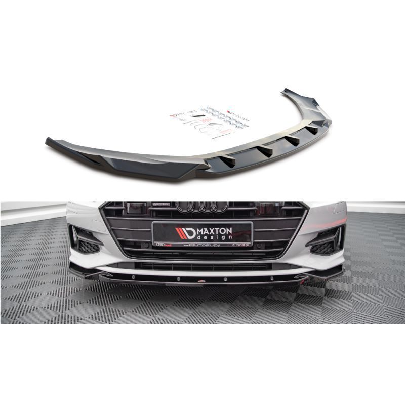 Maxton Front Splitter V.2 Audi A7 C8 Gloss Black, MAXTON DESIGN