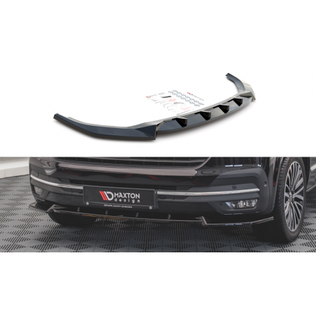 Maxton Front Splitter V.1 Volkswagen T6 Facelift Gloss Black, MAXTON DESIGN