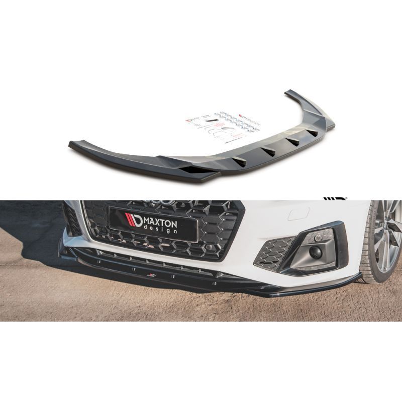 Maxton Front Splitter V.1 Audi S5 / A5 S-Line F5 Facelift Gloss Black, MAXTON DESIGN