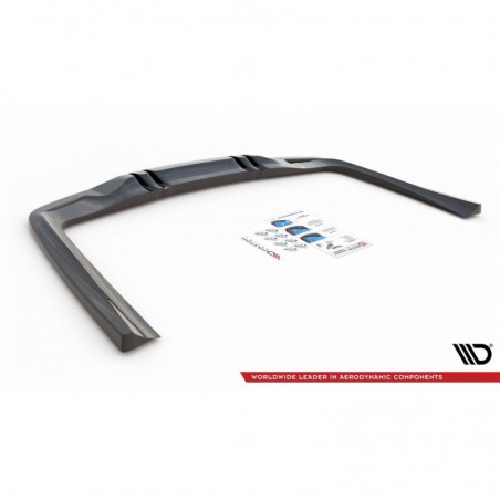 Maxton Central Rear Splitter (with vertical bars) Mercedes-AMG 53 4 Door Coupe Gloss Black, MAXTON DESIGN