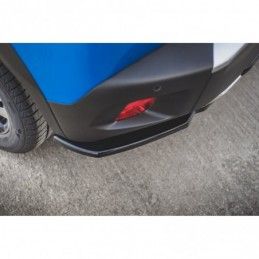 Maxton Central Rear Splitter (with vertical bars) Peugeot 2008 Mk2 Gloss Black, MAXTON DESIGN