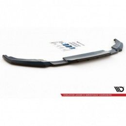 Maxton Central Rear Splitter (with vertical bars) Peugeot 2008 Mk2 Gloss Black, MAXTON DESIGN