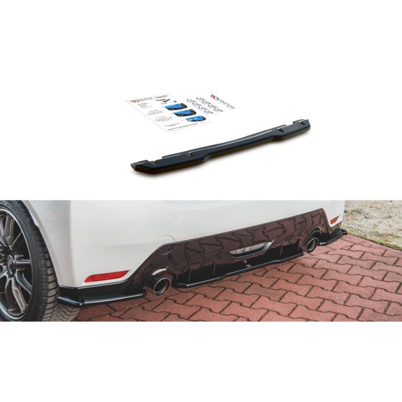 Maxton Central Rear Splitter Toyota GR Yaris Mk4 Gloss Black, MAXTON DESIGN