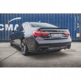 Maxton Central Rear Splitter (with vertical bars) for BMW 7 M-Pack G11 Gloss Black, MAXTON DESIGN