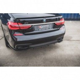 Maxton Central Rear Splitter (with vertical bars) for BMW 7 M-Pack G11 Gloss Black, MAXTON DESIGN