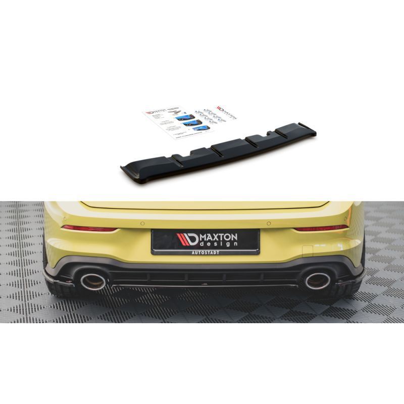 Maxton Central Rear Splitter Volkswagen Golf 8 GTI Clubsport Gloss Black, MAXTON DESIGN