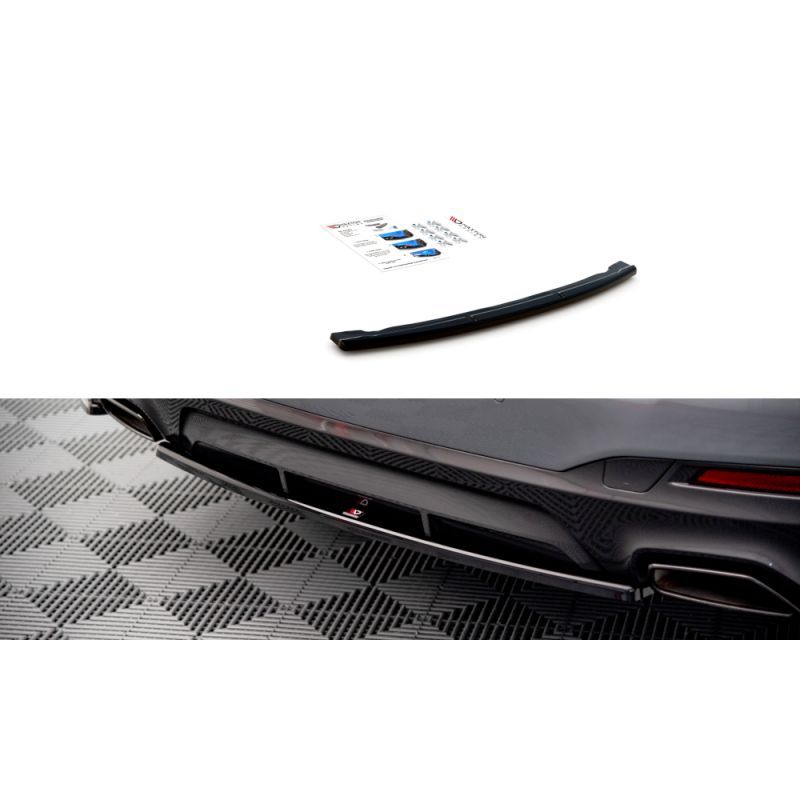 Maxton Central Rear Splitter BMW 5 G30 Facelift M-Pack Gloss Black, MAXTON DESIGN