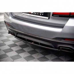 Maxton Central Rear Splitter BMW 5 G30 Facelift M-Pack Gloss Black, MAXTON DESIGN