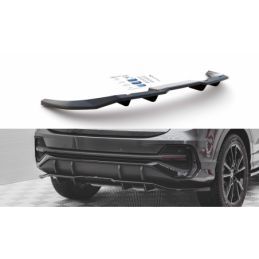 Maxton Central Rear Splitter (with vertical bars) Audi Q3 Sportback S-Line Gloss Black, MAXTON DESIGN