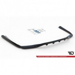 Maxton Central Rear Splitter (with vertical bars) Mercedes-Benz C W205 Gloss Black, MAXTON DESIGN