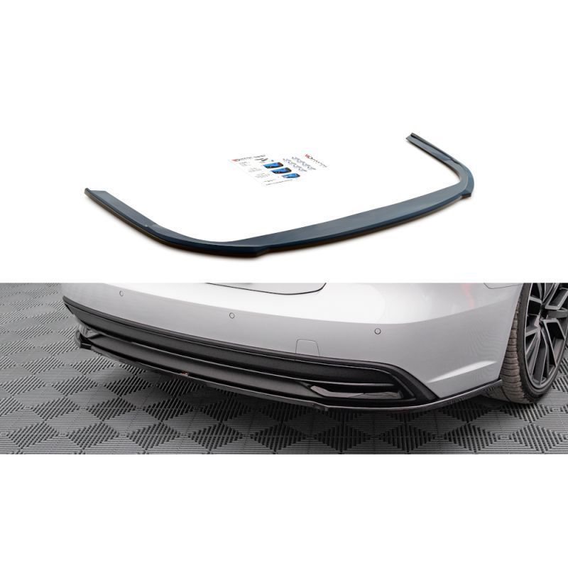 Maxton Central Rear Splitter for Audi A7 C8 Gloss Black, MAXTON DESIGN