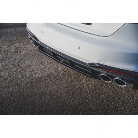 Maxton Central Rear Splitter for Audi S5 Sportback F5 Facelift Gloss Black, MAXTON DESIGN
