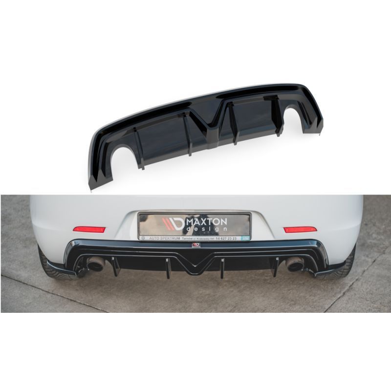 Maxton Rear Valance Alfa Romeo Giulietta Facelift (Exhaust On Both Sides Version) Gloss Black, MAXTON DESIGN