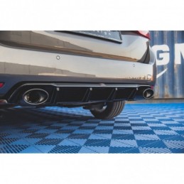 Maxton Rear Valance + Exhaust Ends Imitation Peugeot 308 SW Mk2 Facelift Gloss Black \ Chrome, MAXTON DESIGN