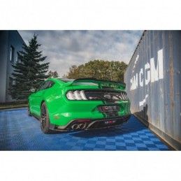 Maxton Rear Side Splitters V.1 + Flaps Ford Mustang GT Mk6 Facelift Gloss Black, MAXTON DESIGN