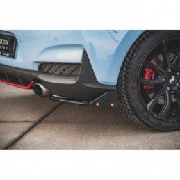 Maxton Rear Side Splitters V.6 + Flaps Hyundai I30 N Mk3 Hatchback Gloss Black, MAXTON DESIGN