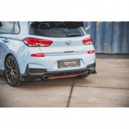 Maxton Rear Side Splitters V.6 + Flaps Hyundai I30 N Mk3 Hatchback Gloss Black, MAXTON DESIGN