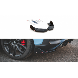 Maxton Rear Side Splitters V.7 + Flaps Hyundai I30 N Mk3 Hatchback Gloss Black, MAXTON DESIGN