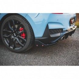 Maxton Rear Side Splitters V.7 + Flaps Hyundai I30 N Mk3 Hatchback Gloss Black, MAXTON DESIGN