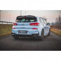 Maxton Rear Side Splitters V.7 + Flaps Hyundai I30 N Mk3 Hatchback Gloss Black, MAXTON DESIGN