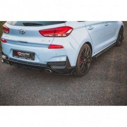 Maxton Rear Side Splitters V.7 + Flaps Hyundai I30 N Mk3 Hatchback Gloss Black, MAXTON DESIGN