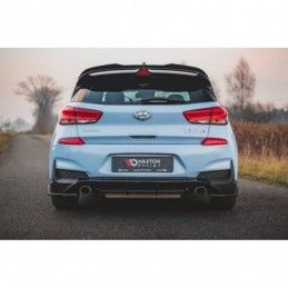 Maxton Rear Side Splitters V.7 + Flaps Hyundai I30 N Mk3 Hatchback Gloss Black, MAXTON DESIGN