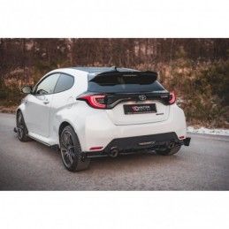 Maxton Rear Side Splitters V.2 + Flaps Toyota GR Yaris Mk4 Gloss Black, MAXTON DESIGN