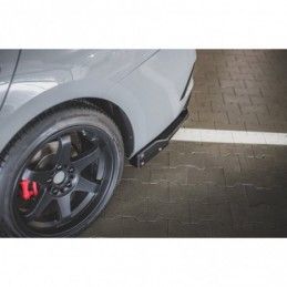 Maxton Rear Side Splitters V.2 + Flaps Skoda Octavia RS Mk4 Gloss Black, MAXTON DESIGN