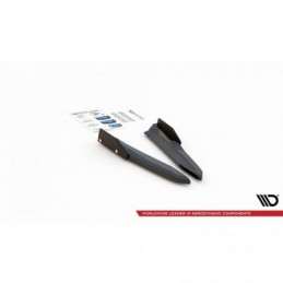 Maxton Rear Side Splitters V.2 + Flaps Skoda Octavia RS Mk4 Gloss Black, MAXTON DESIGN