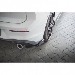 Maxton Rear Side Splitters V.2 + Flaps Volkswagen Golf 8 GTI Gloss Black, MAXTON DESIGN