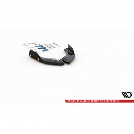 Maxton Rear Side Splitters V.2 + Flaps Volkswagen Golf 8 GTI Gloss Black, MAXTON DESIGN