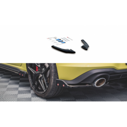 Maxton Rear Side Splitters V.1 + Flaps Volkswagen Golf 8 GTI Clubsport Gloss Black, MAXTON DESIGN