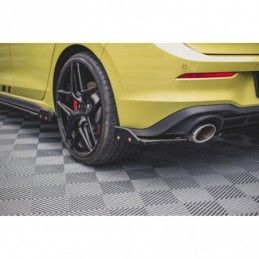 Maxton Rear Side Splitters V.1 + Flaps Volkswagen Golf 8 GTI Clubsport Gloss Black, MAXTON DESIGN