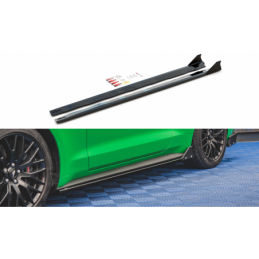tuning Side Skirts Diffusers + Flaps Ford Mustang GT Mk6 Facelift Gloss Black