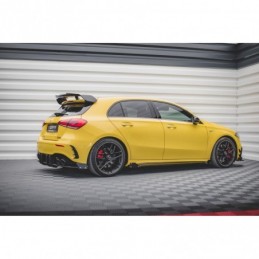 Maxton Side Skirts Diffusers V.2 + Flaps Mercedes-AMG A45 S Gloss Black, MAXTON DESIGN