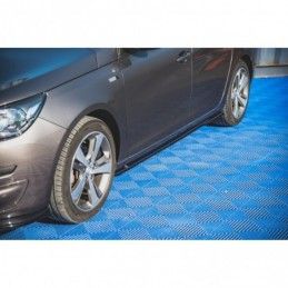 Maxton Side Skirts Diffusers Peugeot 308 SW Mk2 Facelift Gloss Black, MAXTON DESIGN