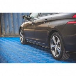 Maxton Side Skirts Diffusers Peugeot 308 SW Mk2 Facelift Gloss Black, MAXTON DESIGN