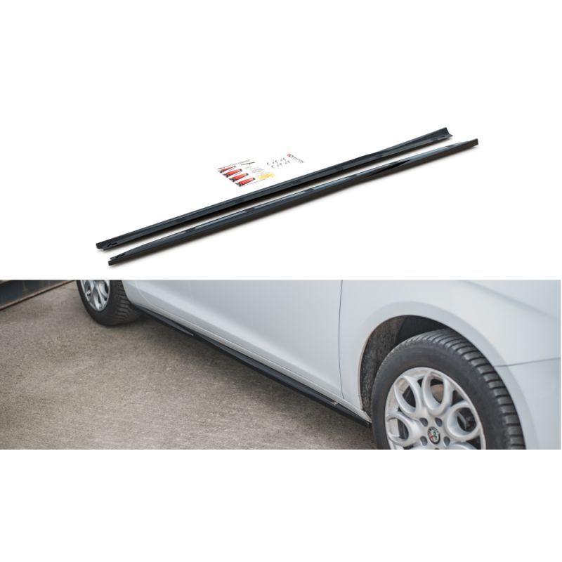 Maxton Side Skirts Diffusers V.2 Alfa Romeo Giulietta Gloss Black, MAXTON DESIGN