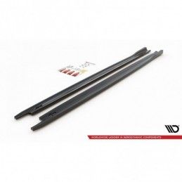 Maxton Side Skirts Diffusers V.3 Skoda Octavia RS Mk4 Gloss Black, MAXTON DESIGN