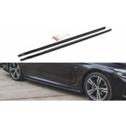 Maxton Side Skirts Diffusers for BMW 7 M-Pack G11 Gloss Black, MAXTON DESIGN