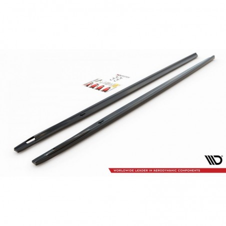 Maxton Side Skirts Diffusers for BMW 7 M-Pack G11 Gloss Black, MAXTON DESIGN