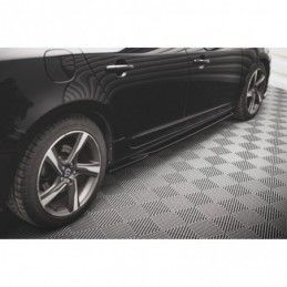 Maxton Side Skirts Diffusers Volvo S60 R-Design Mk2 Gloss Black, MAXTON DESIGN