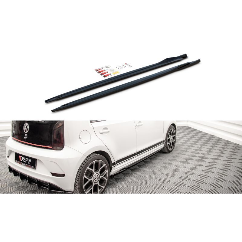 Maxton Side Skirts Diffusers Volkswagen Up GTI Gloss Black, MAXTON DESIGN